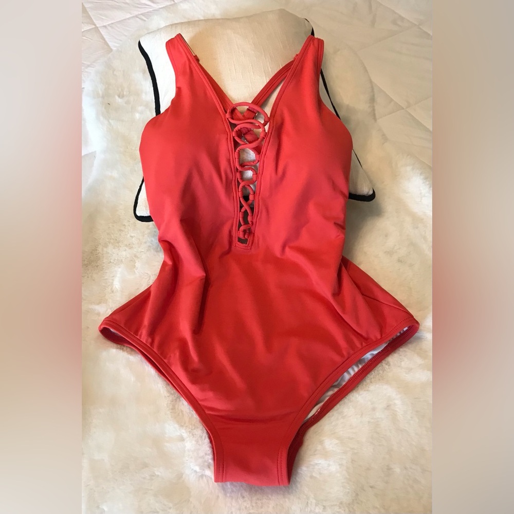 Michael Kors Red One Piece Swimsuit